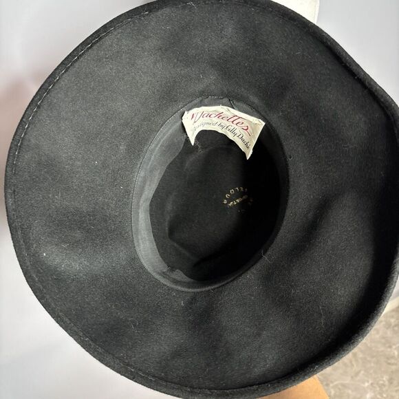 Dachettes Designed By Lilly Dachè Velour Black Brimmed Hat - Picture 10 of 11